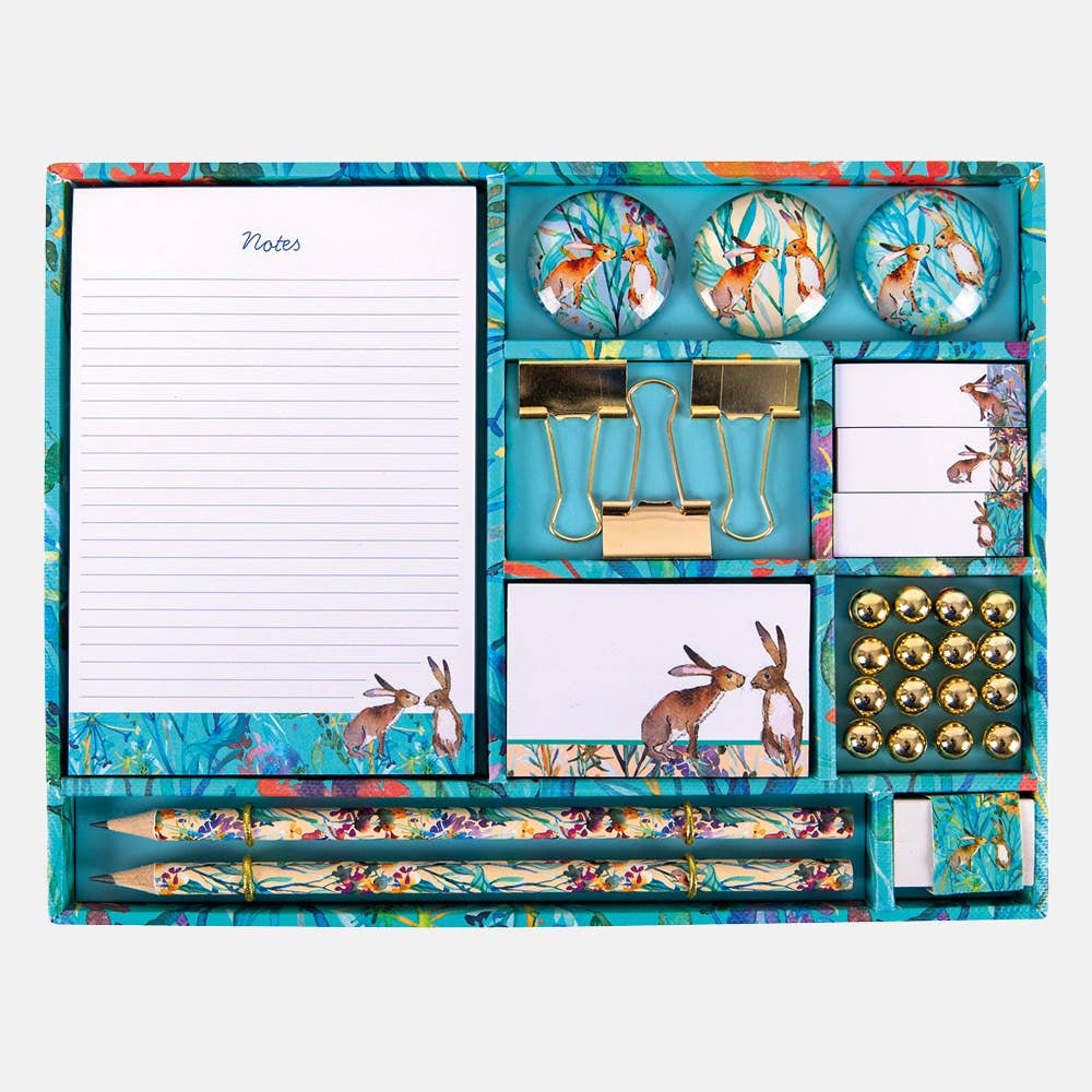 Stationery Gift Set - Kissing Hares
