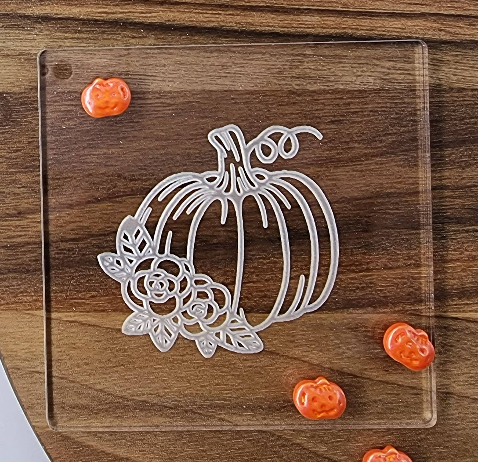 Make & Fun Pumpkin Halloween Fondant Embosser, Cookie Debosser