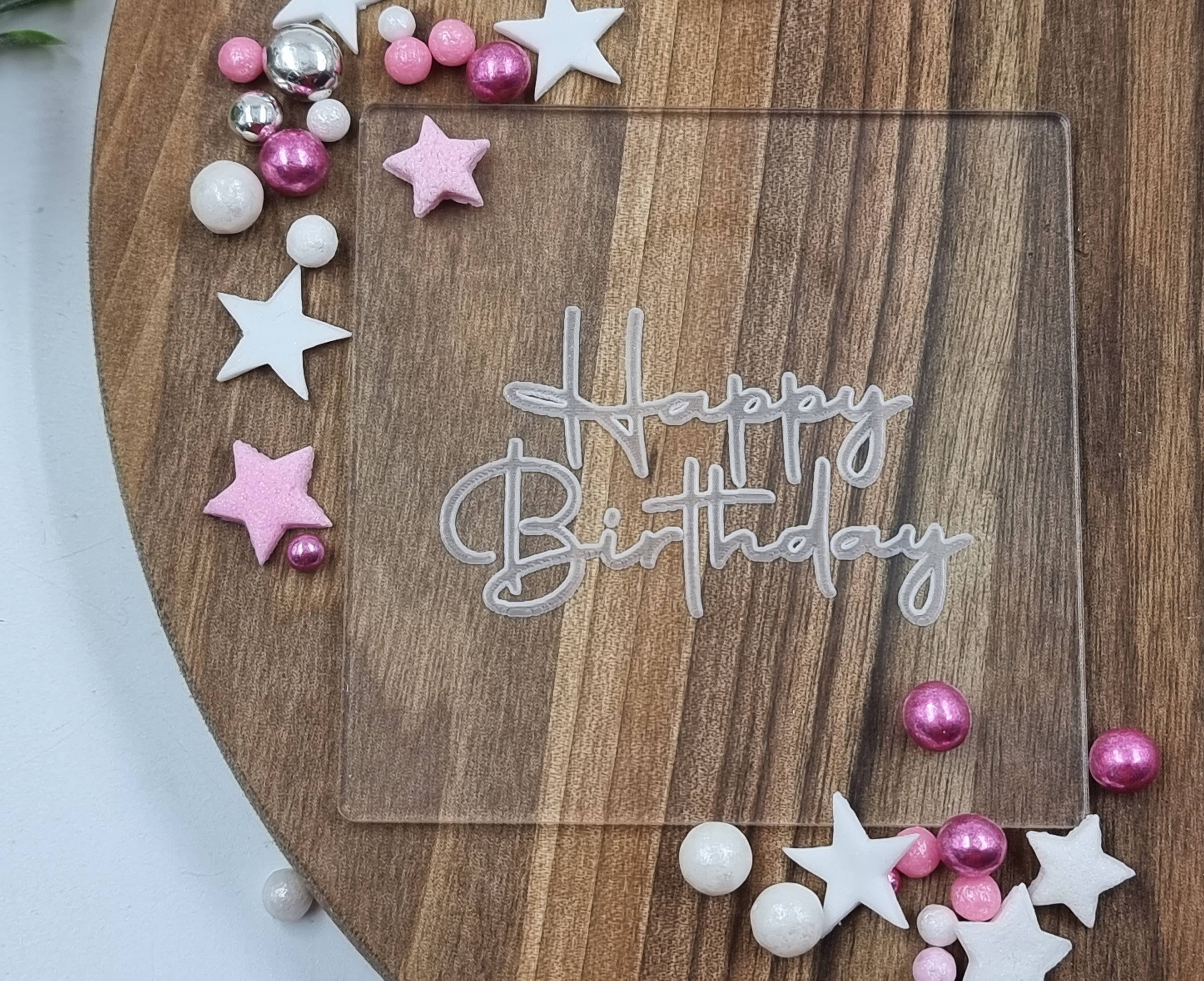 Make & Fun Happy Birthday Fondant Embosser, Cookie Debosser
