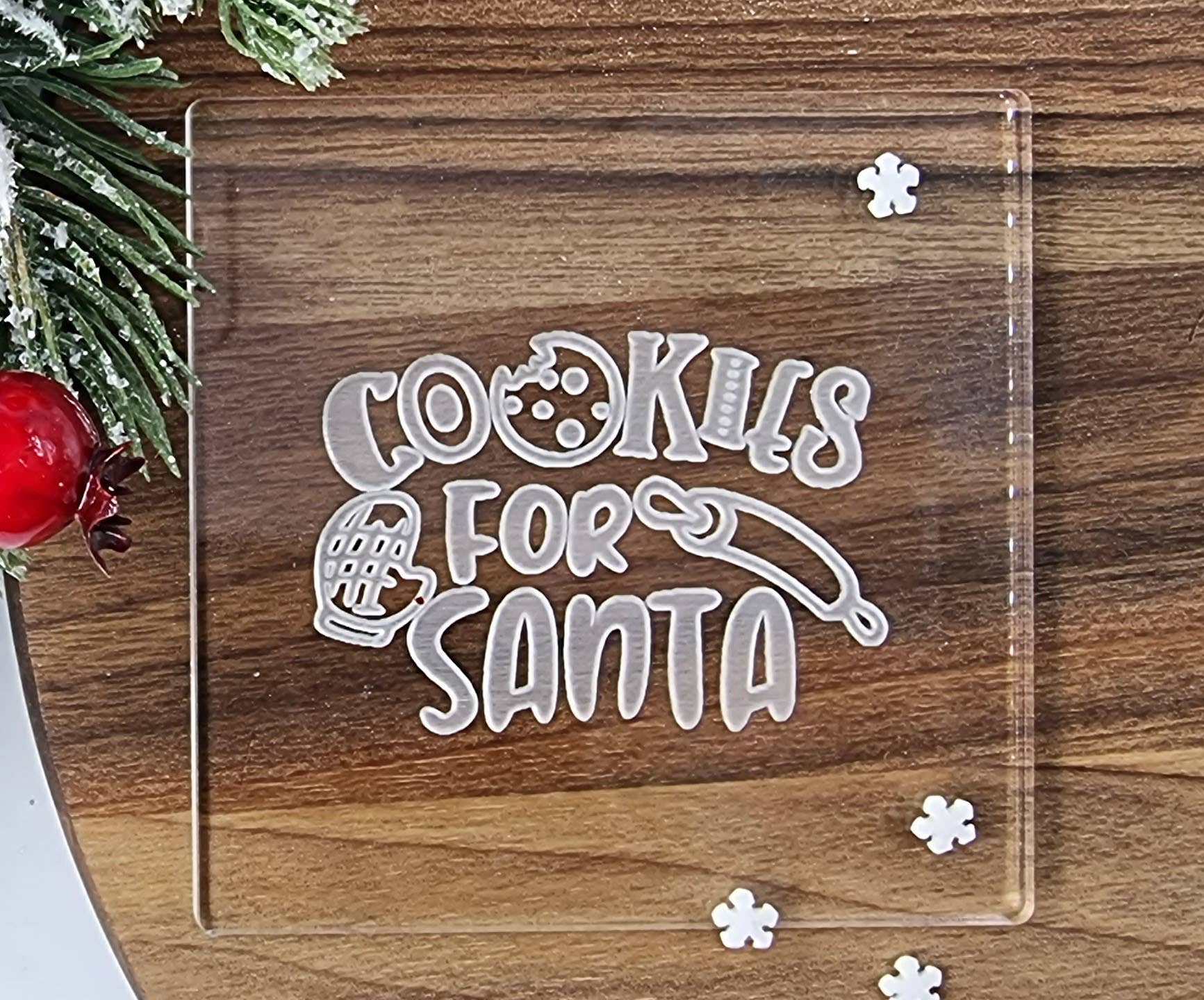 Make & Fun Cookies for Santa Christmas Fondant Embosser, Cookie Debosser