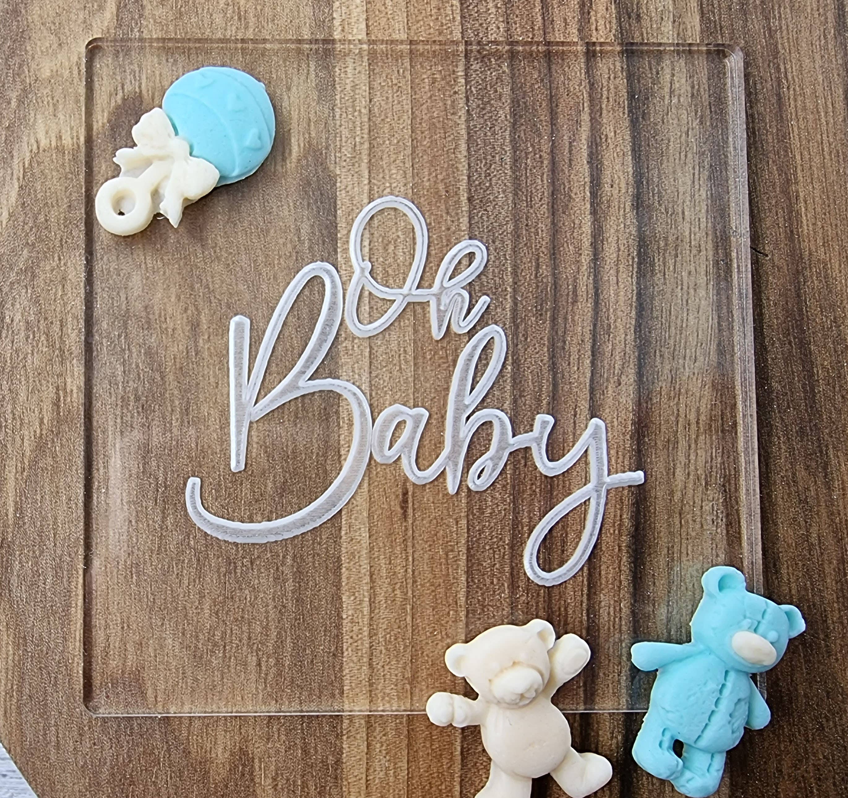 Make & Fun Oh Baby Baby Shower Fondant Embosser, Cookie Debosser