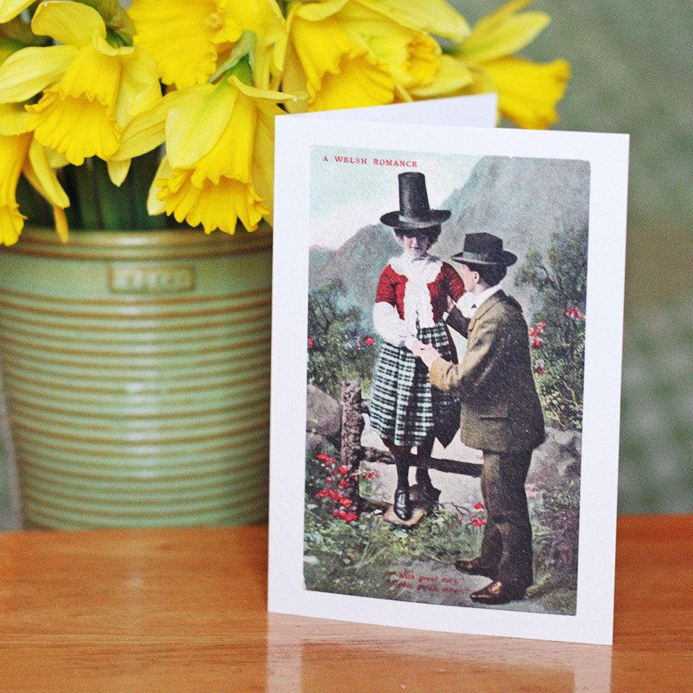 Greeting Card - Vintage Design - A Welsh Romance