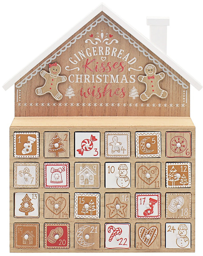 Gingerbread Bakery Wooden Christmas Advent Calendar