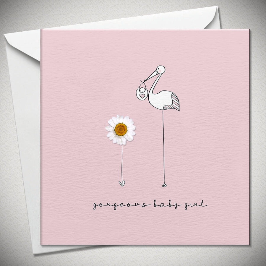 Gorgeous Baby Girl  Greeting Card & Envelope