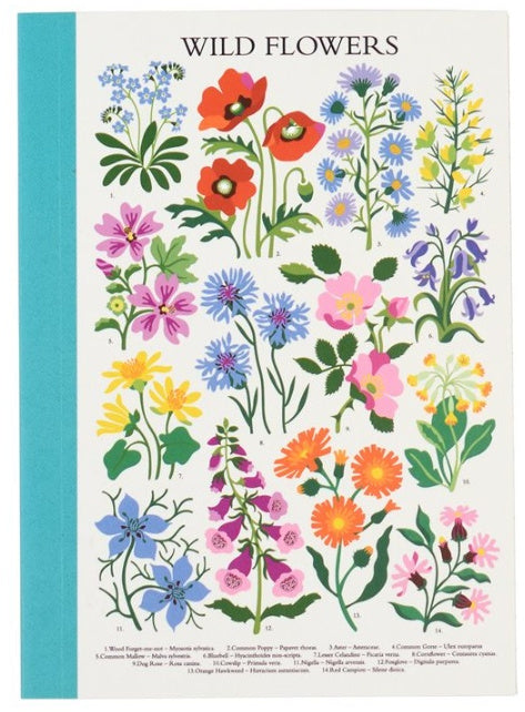 Wild Flowers Lined Paper A6 Notebook