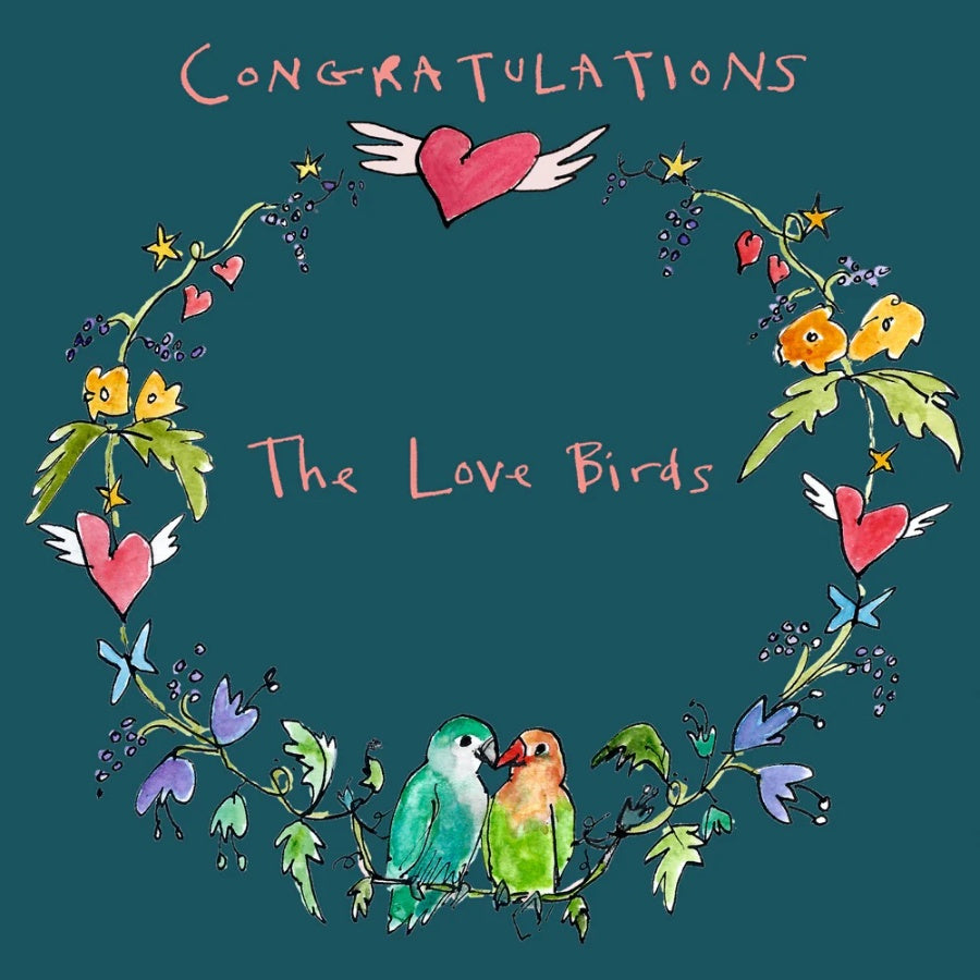 Congratulations The Love Birds Greeting Card & Envelope
