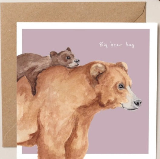 Big Bear Hug Greeting Card & Envelope