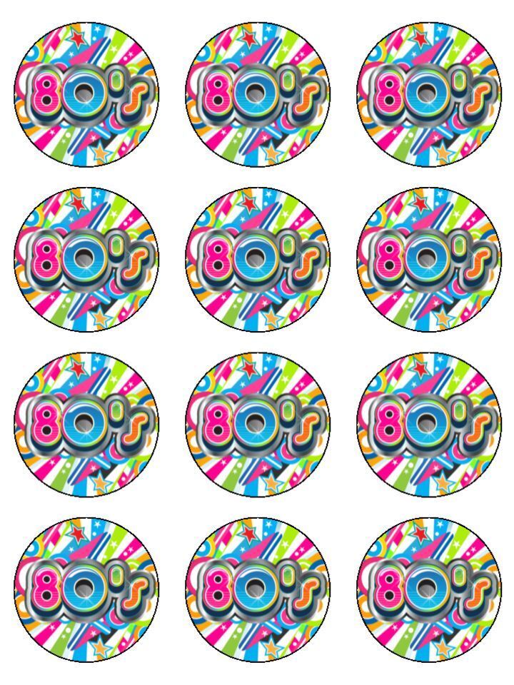 80s-the-80-s-groovy-edible-printed-cupcake-toppers-icing-sheet-of-12-t