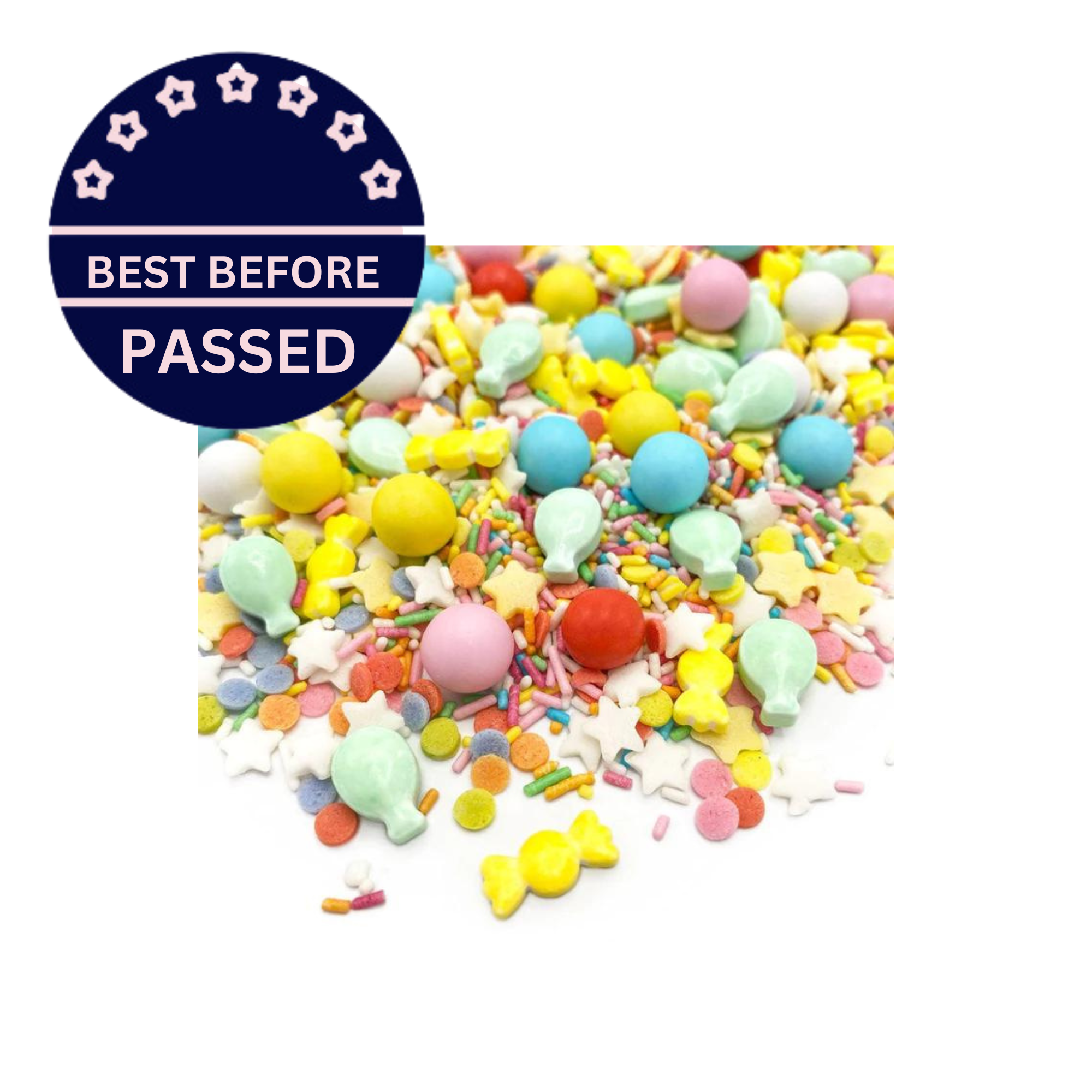 BB PASSED 05/23 Happy Sprinkles - Luxury Edible Sprinkle Cake Decoration Mix - Birthday Parade