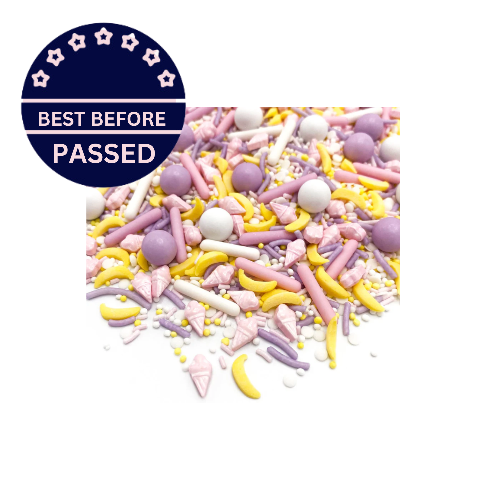 BB PASSED 08/23 Happy Sprinkles - Luxury Edible Sprinkle Cake Decoration Mix - Let's Go Bananas