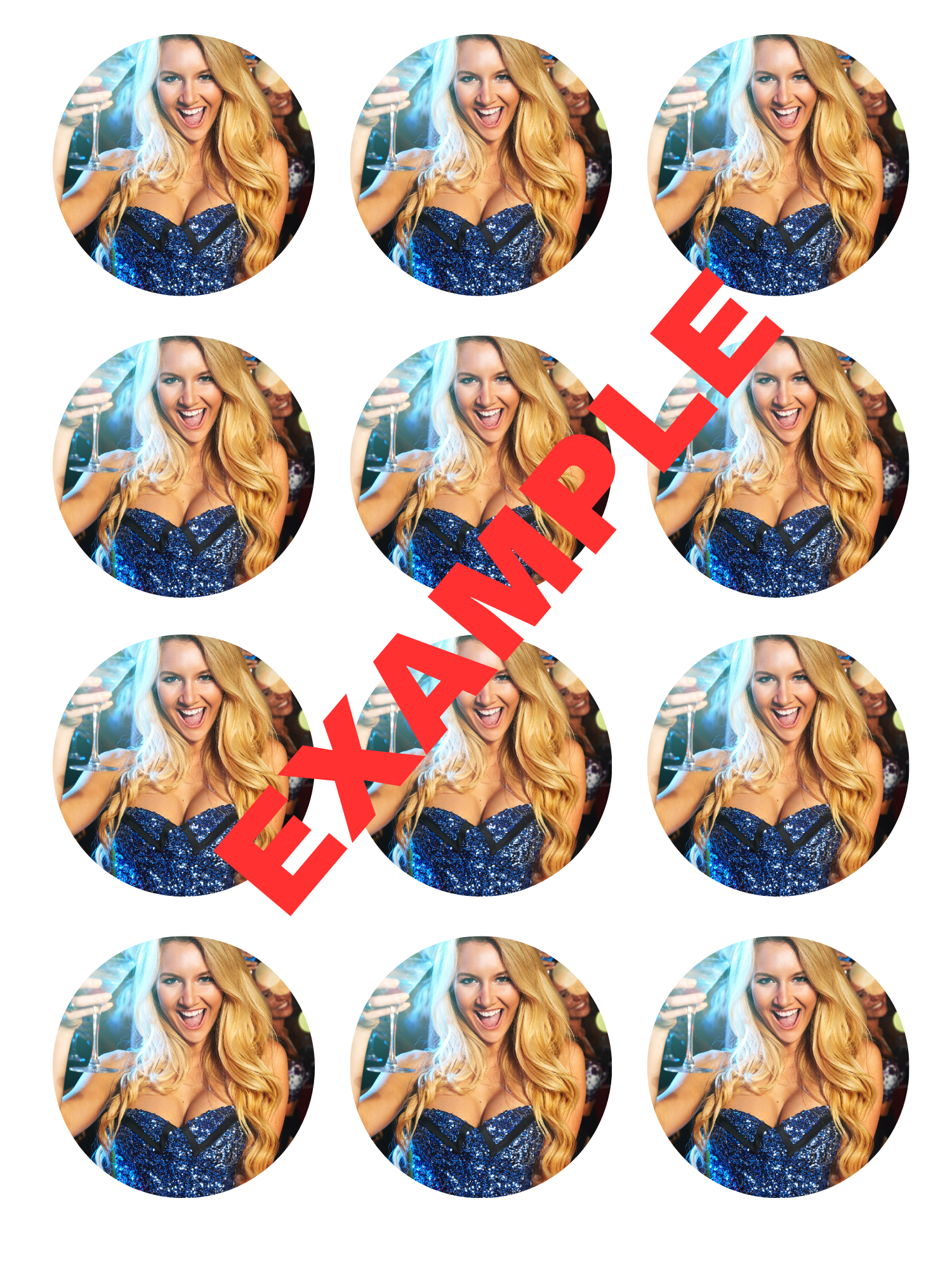 Your own Image Personalised Edible Printed Cupcake Toppers Icing Sheet of 12 ( 1 image )