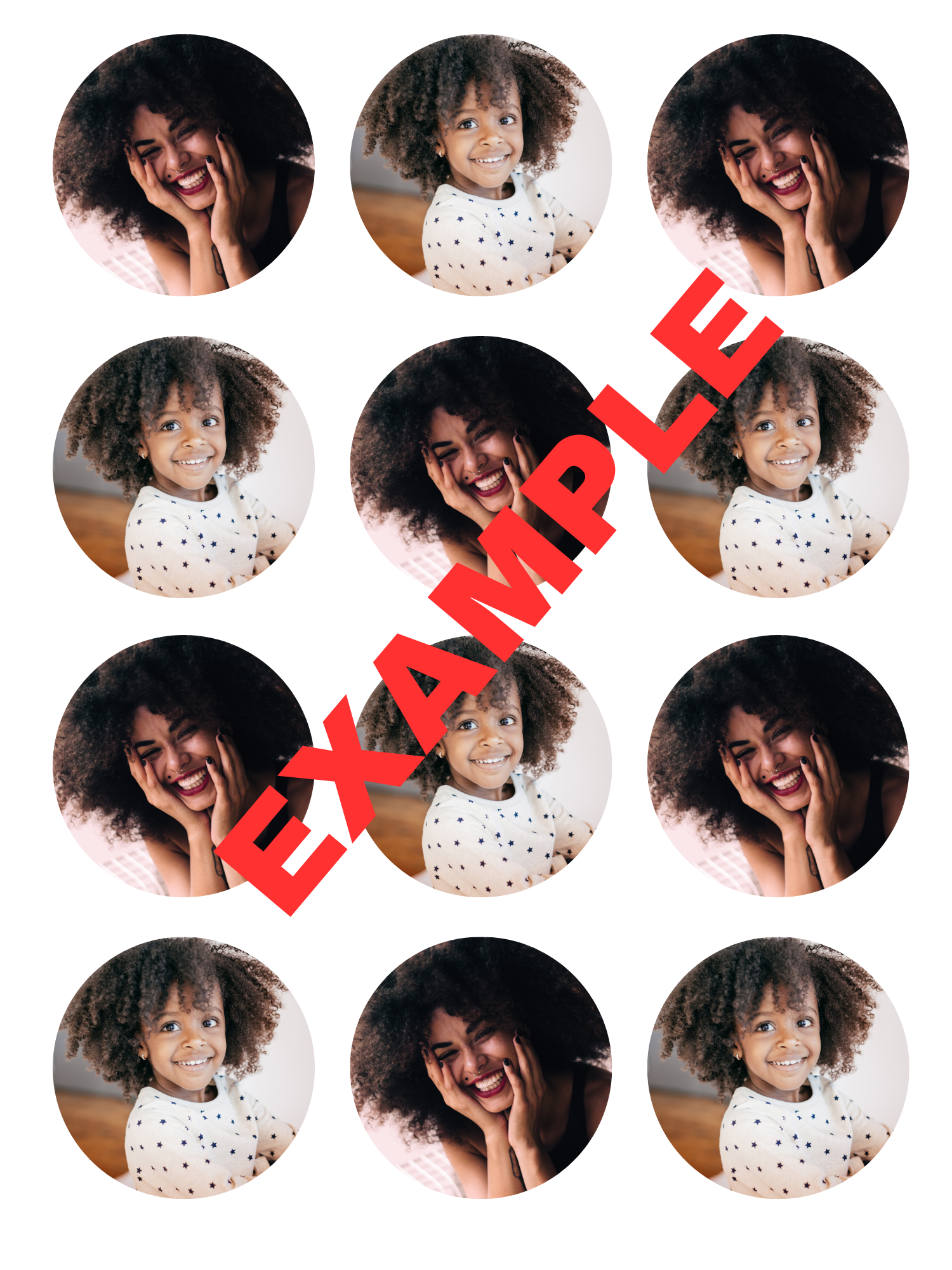 Your own Image Personalised Edible Printed Cupcake Toppers Icing Sheet of 12 ( 2 images )
