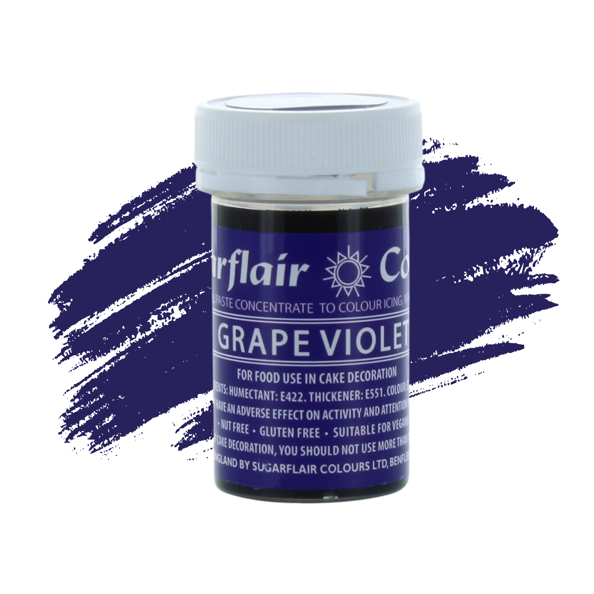 Sugarflair Paste Colours Concentrated Food Colouring - Spectral Grape Violet - 25g