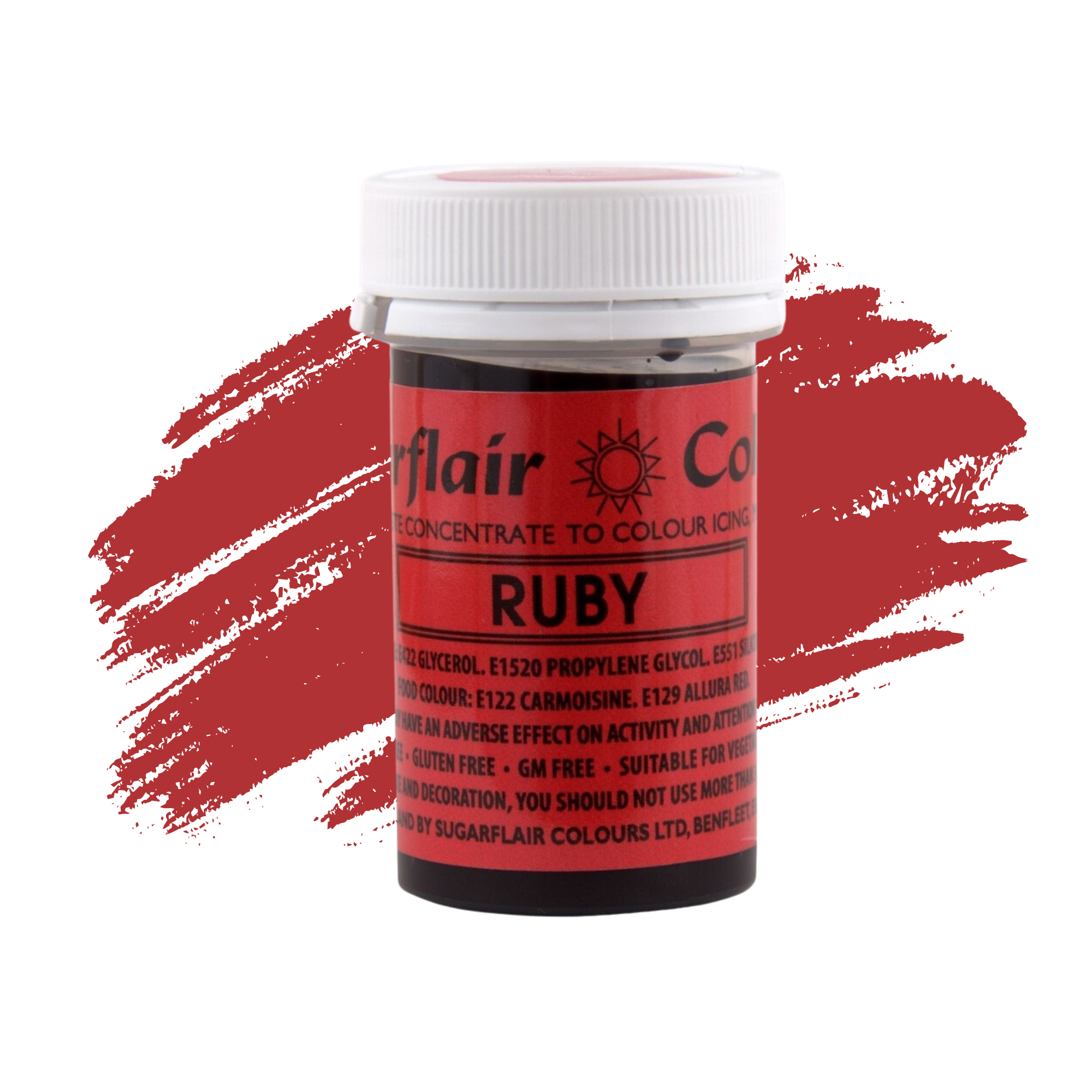 Sugarflair Paste Colours Concentrated Food Colouring - Spectral Ruby Red - 25g
