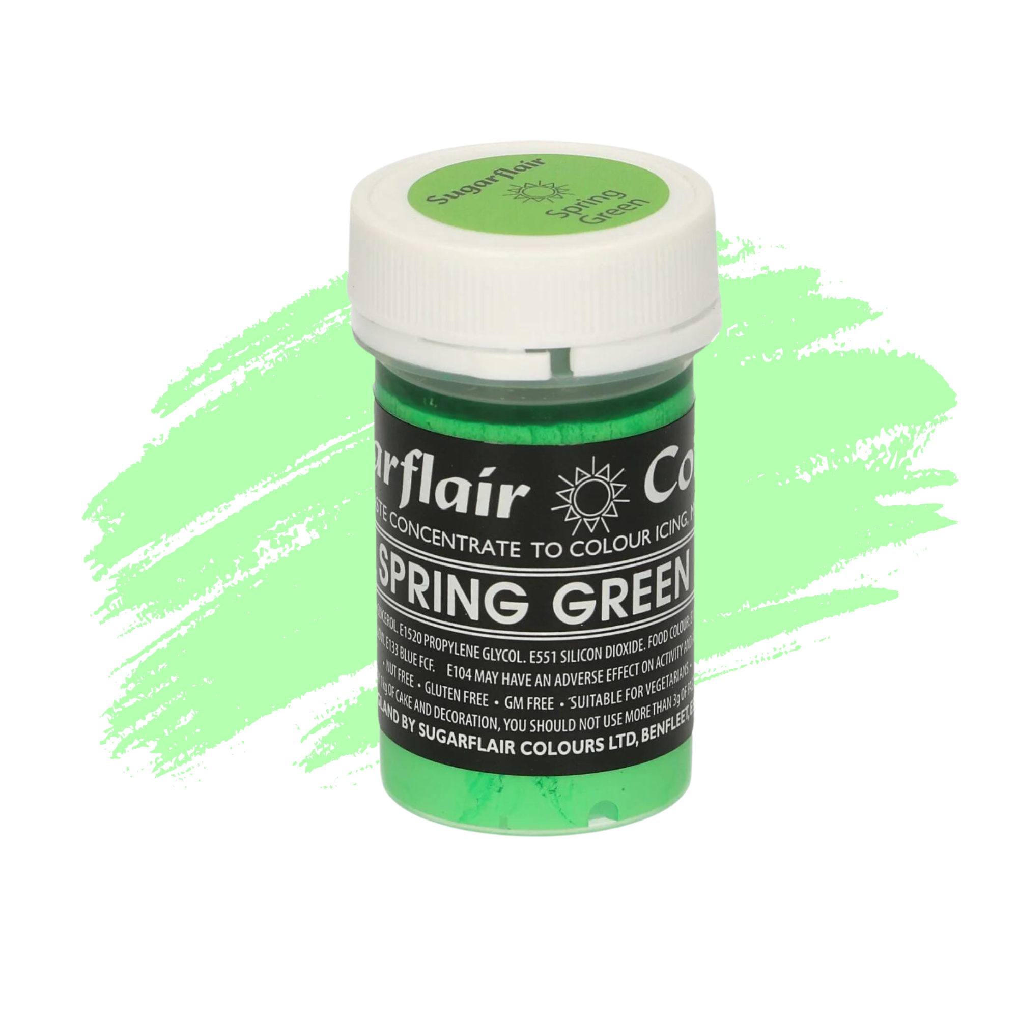 Sugarflair Paste Colours Concentrated Food Colouring - Pastel Spring Green - 25g