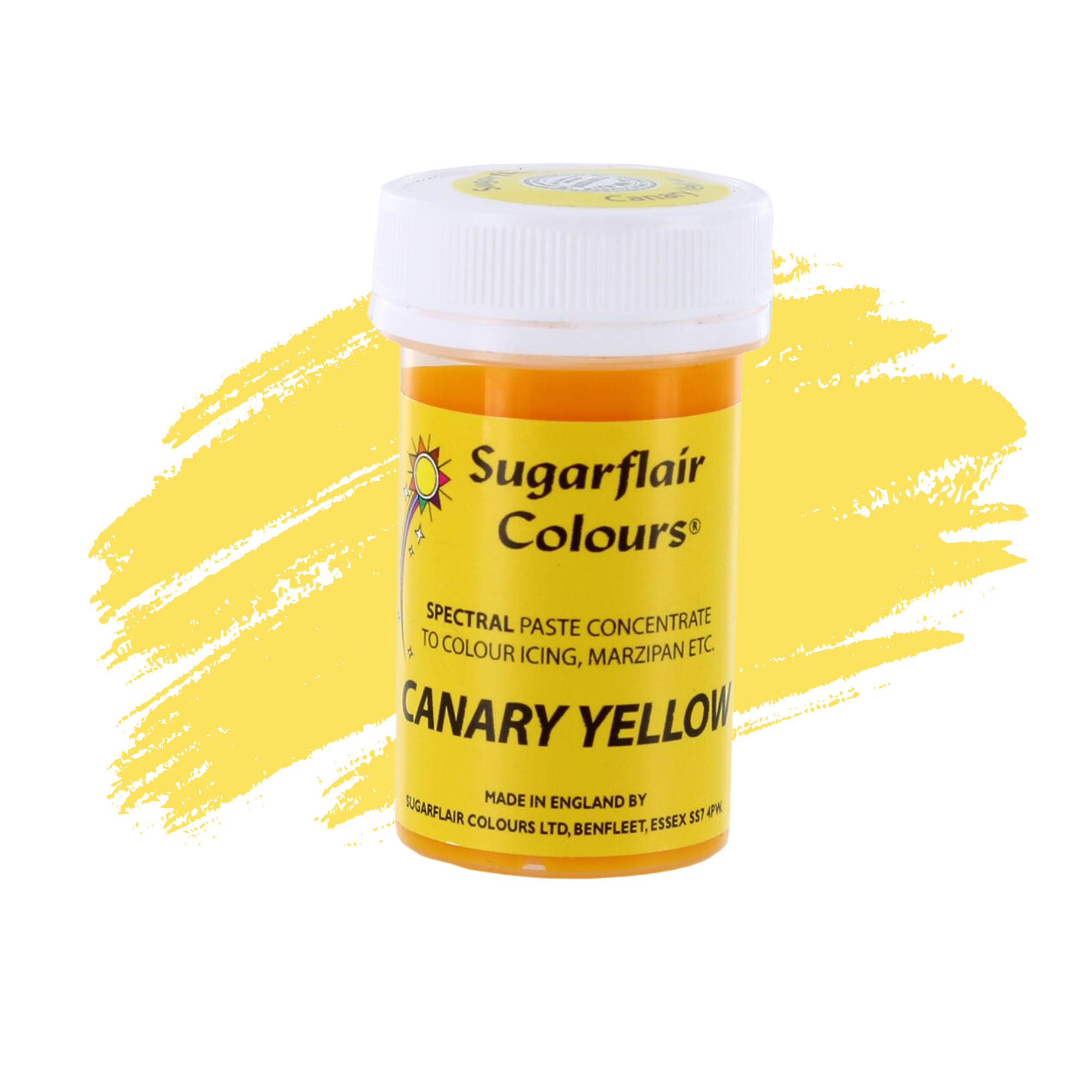 Sugarflair Paste Colours Concentrated Food Colouring - Spectral Canary Yellow - 25g