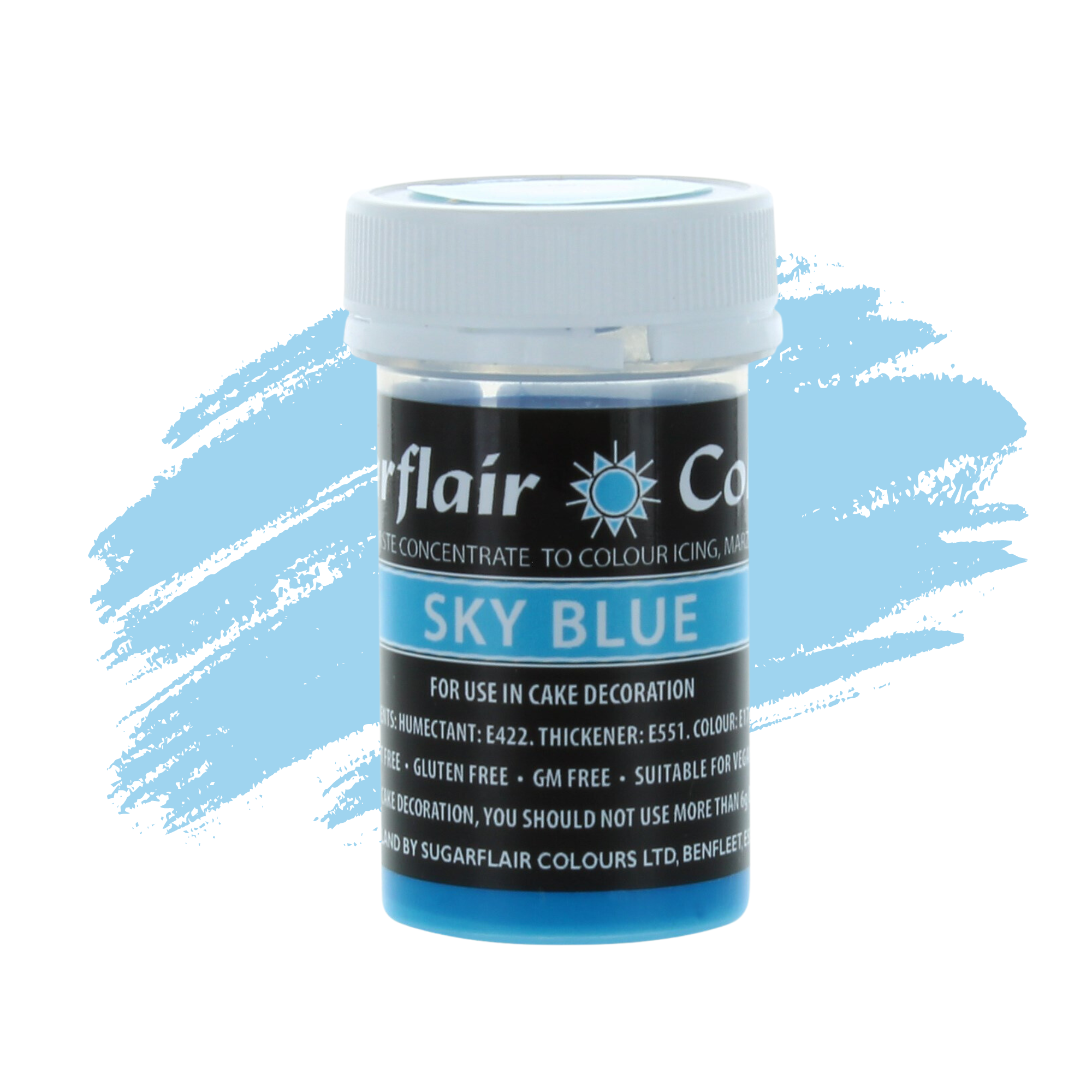 Sugarflair Paste Colours Concentrated Food Colouring - Pastel Sky Blue - 25g