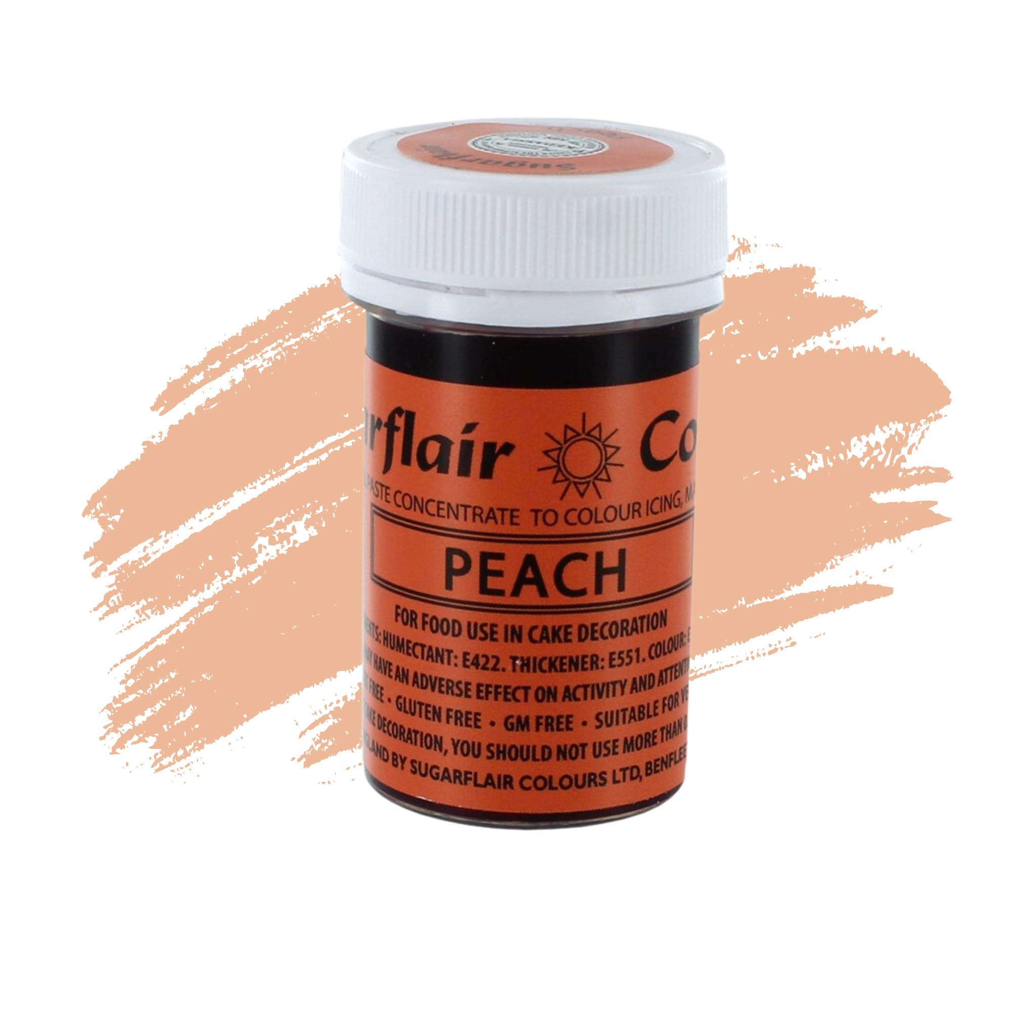 Sugarflair Paste Colours Concentrated Food Colouring - Spectral Peach - 25g