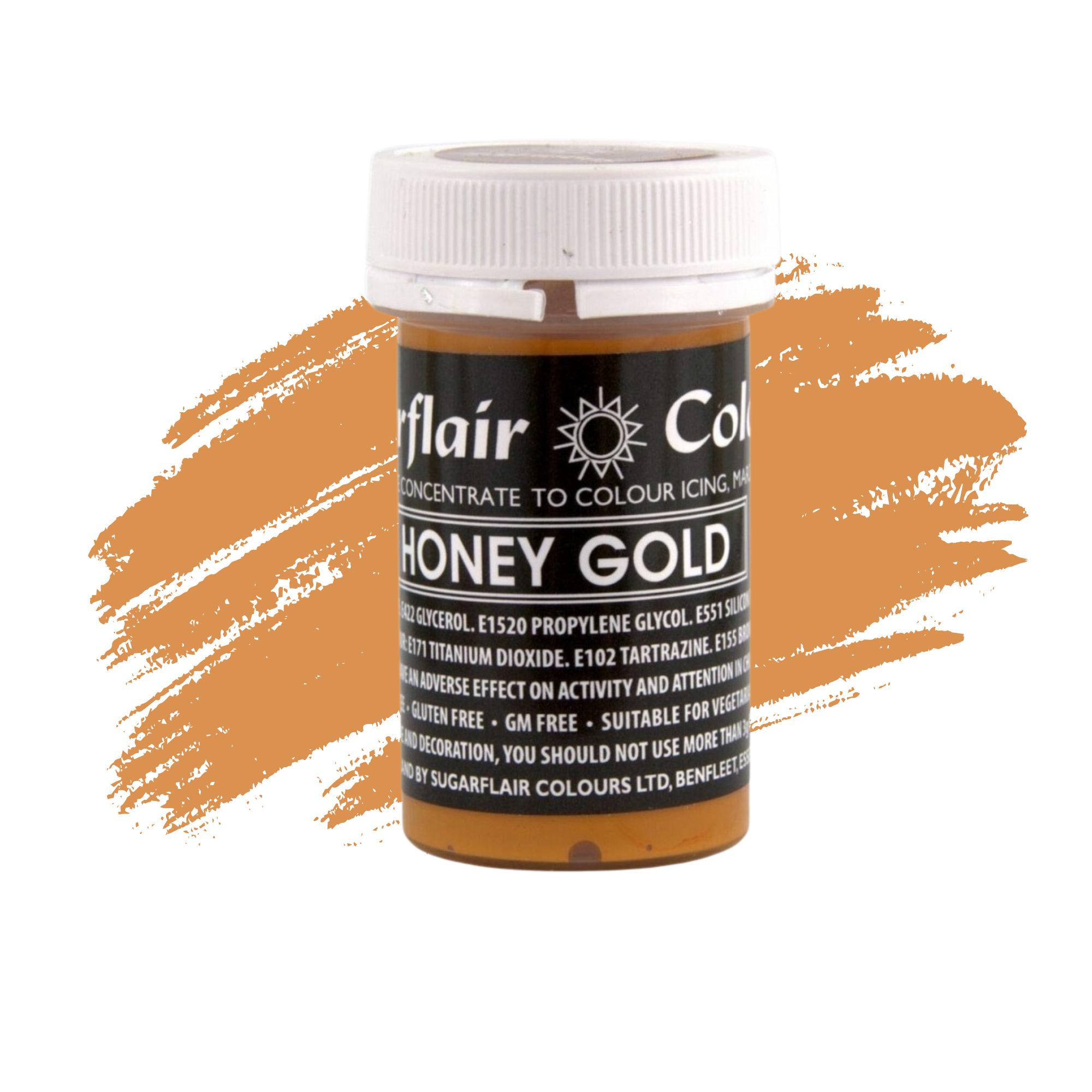 Sugarflair Paste Colours Concentrated Food Colouring - Pastel Honey Gold - 25g