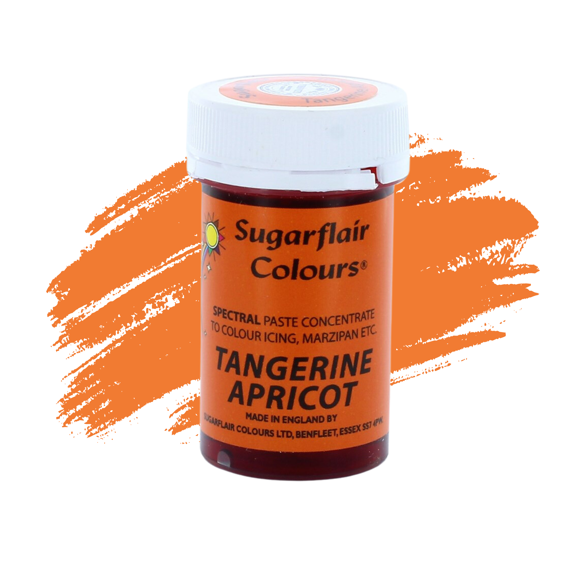 Sugarflair Paste Colours Concentrated Food Colouring - Spectral Tangerine Apricot - 25g