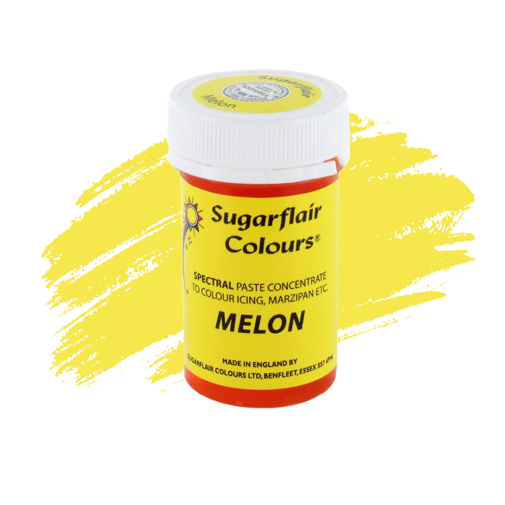 Sugarflair Paste Colours Concentrated Food Colouring - Spectral Melon Yellow - 25g