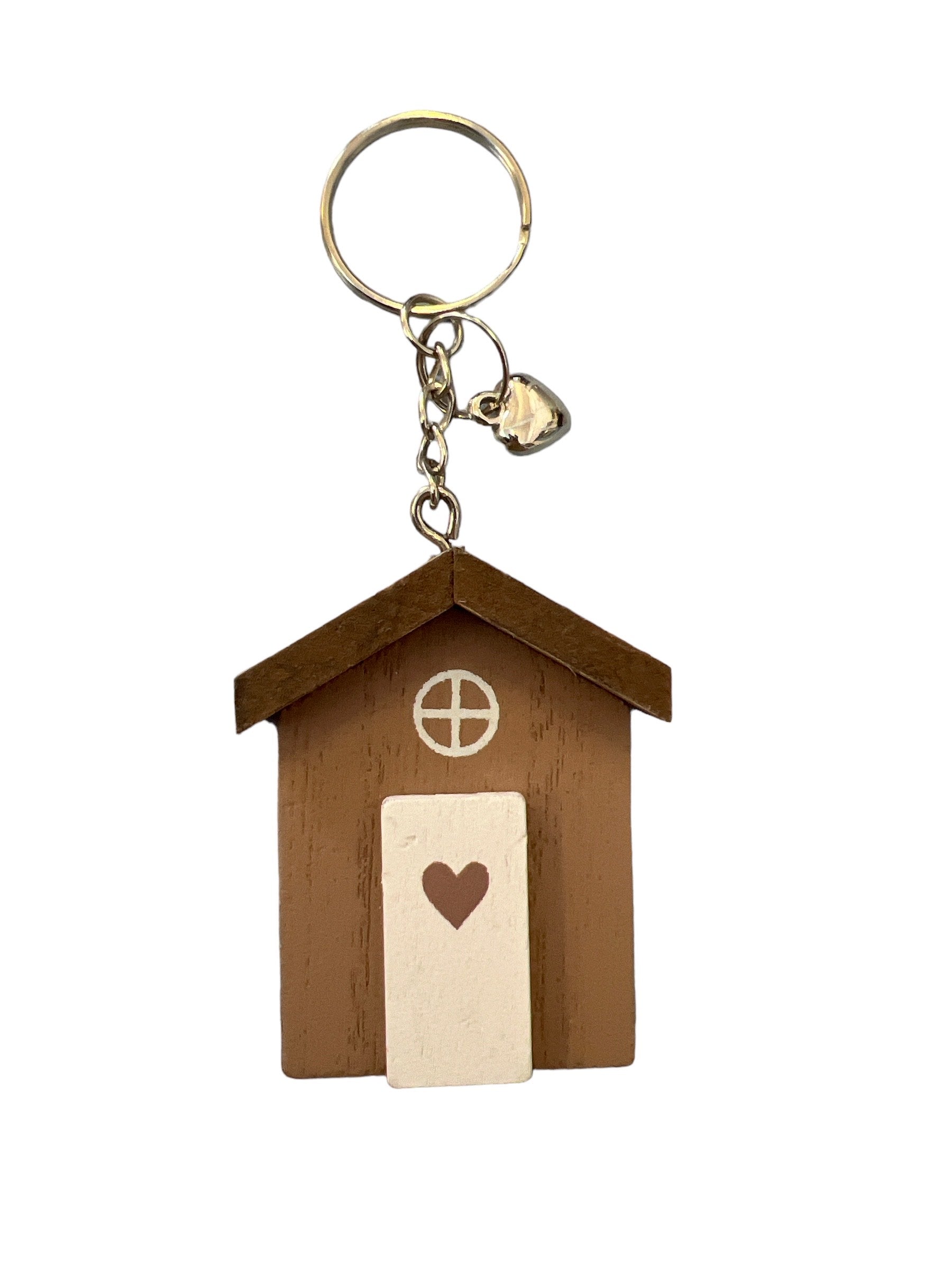 Wooden Beach Hut / Shed Keyring - Sold Singly - Assorted designs