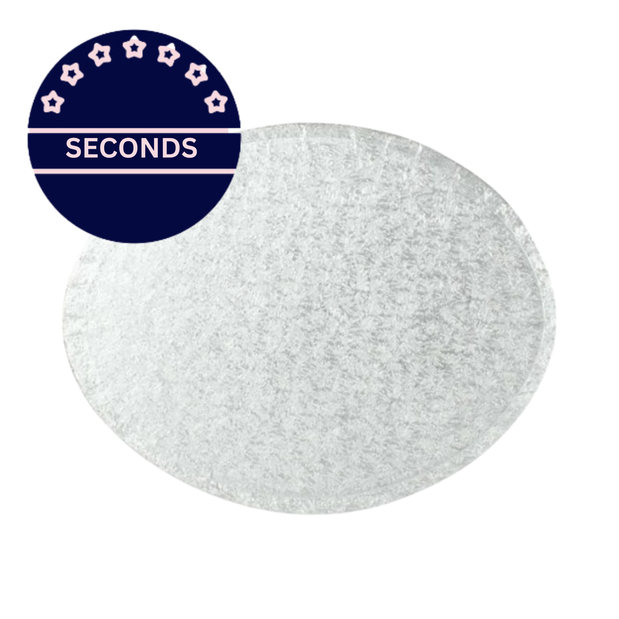 SECONDS - Oval Cake Drum 12mm Thick Cake Board - Silver - 10" x 8"