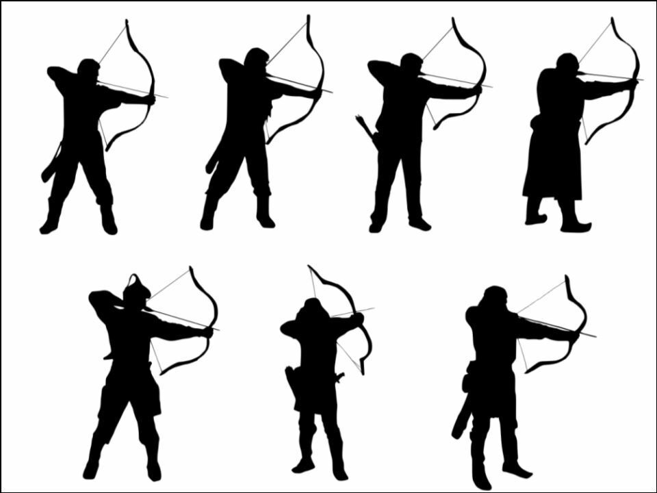 Archery shooting sport Silhouette Background