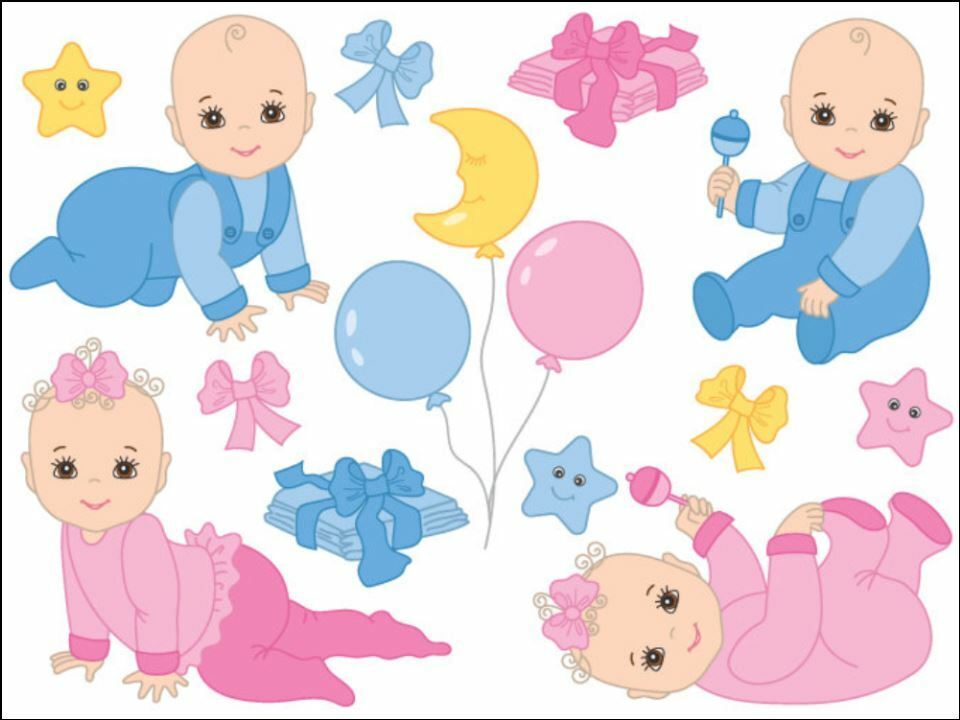 Baby Boy Baby girl pink blue gender babyshower edible Printed Cake Decor Topper Icing Sheet Toppers Decoration