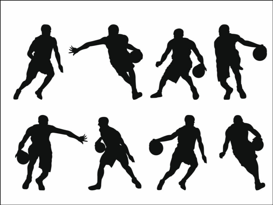 Basketball sport playing silhouette decor edible Printed Cake Decor Topper Icing Sheet Toppers Decoration
