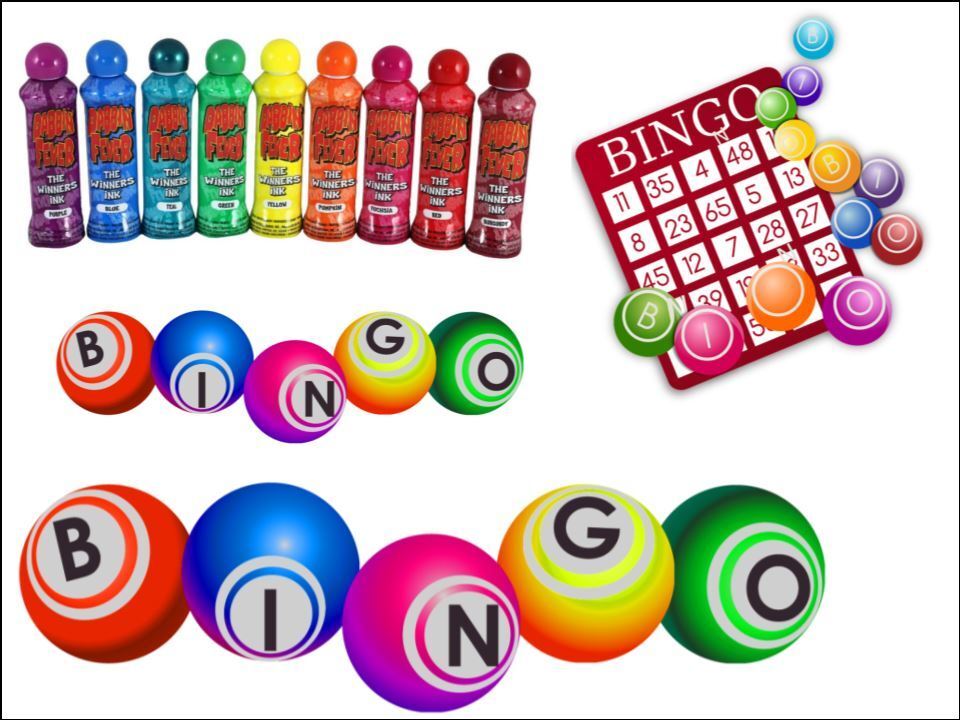 Bingo Tickets Slips Balls Game Dabbers edible Printed Cake Decor Toppe