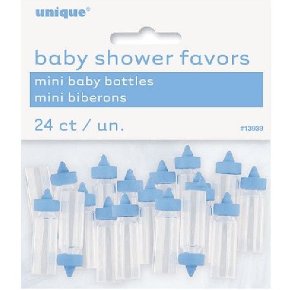 Pack of 24 Minatare Baby Bottles Table Decorations / Favours in Blue