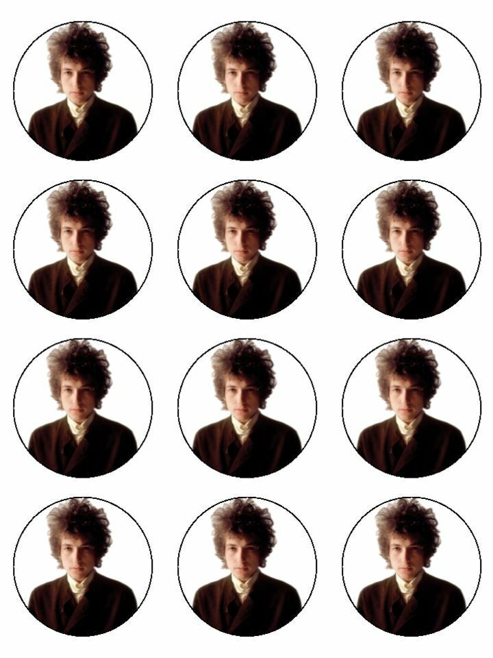 Bob Dylan singers artist edible printed Cupcake Toppers Icing Sheet of 12 Toppers