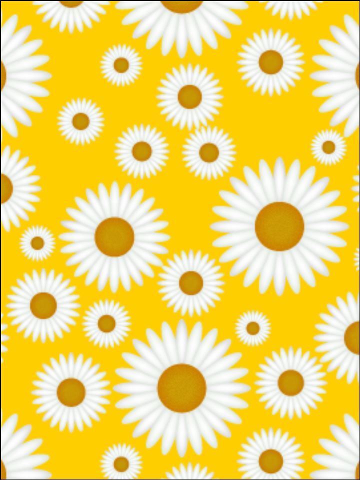 Yellow floral daisy background edible Printed Cake Decor Topper Icing Sheet  Toppers Decoration