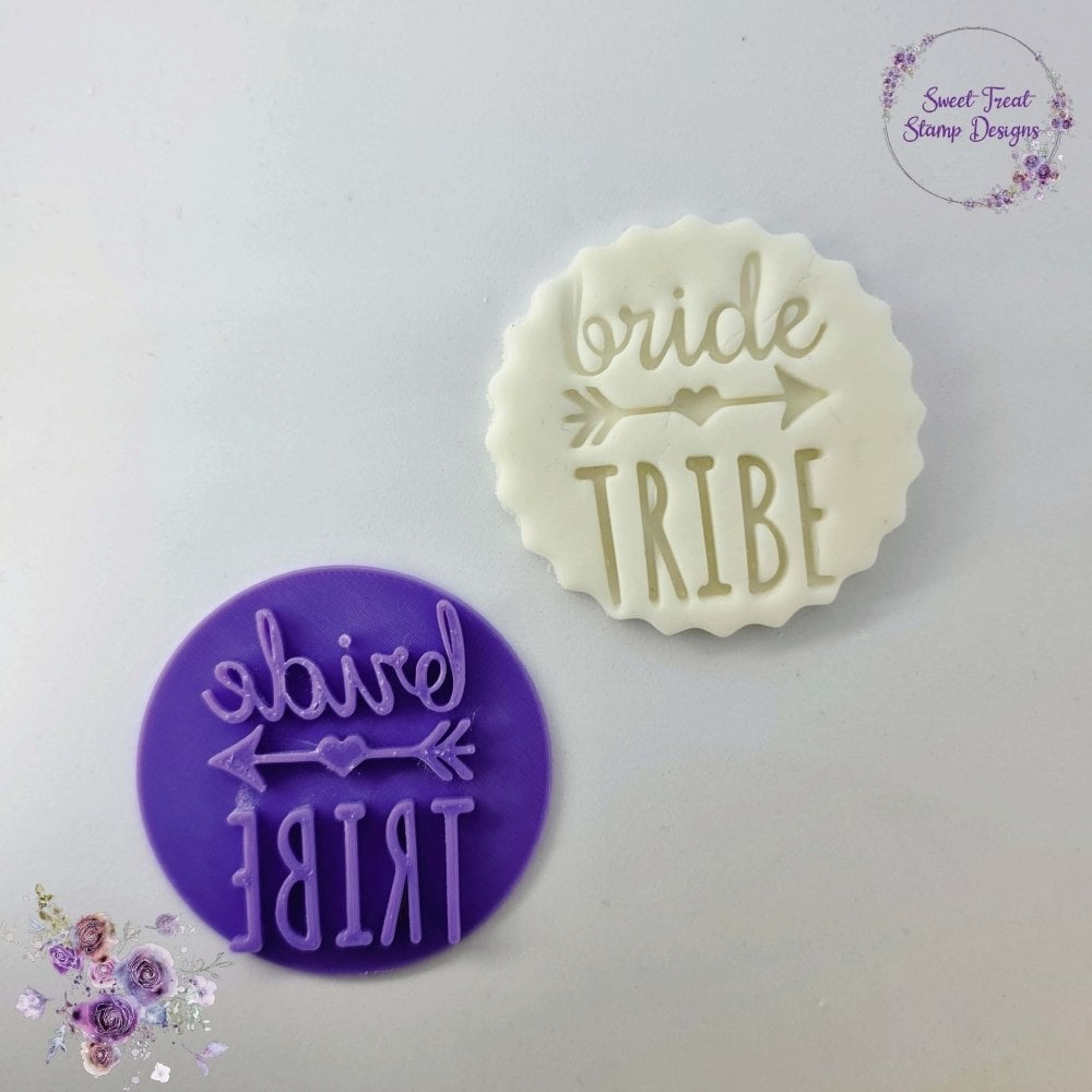 Sweet Treat Stamps Bride Tribe Cupcake & Cookie Embossing Fondant Stamp