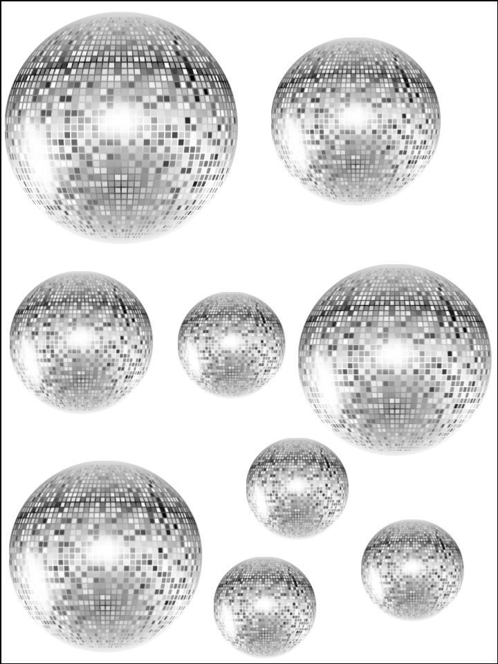 Disco ball 70's birthday glitter balls Edible Printed Cake Decor Topper Icing Sheet Toppers Decoration