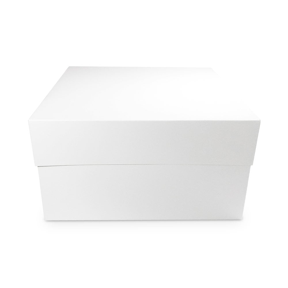 White Square Cake Box - Lid and Base 8" - Kate's Cupboard