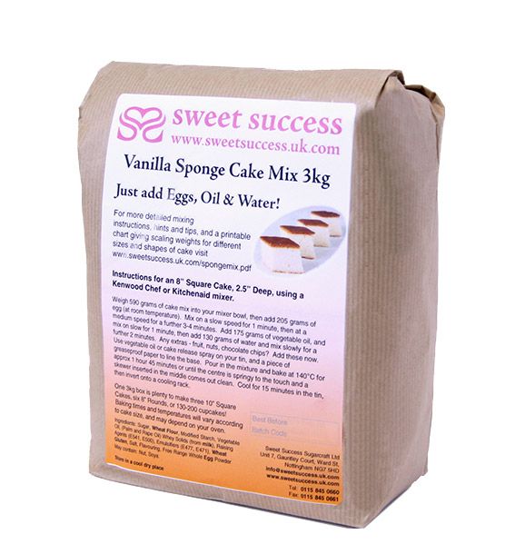 Sweet Success Plain Cake Mix 3KG