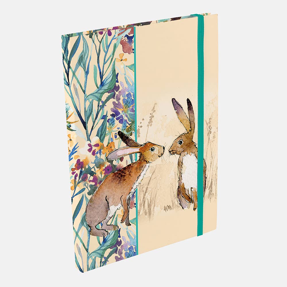 A5 Notebook - Kissing Hares Design