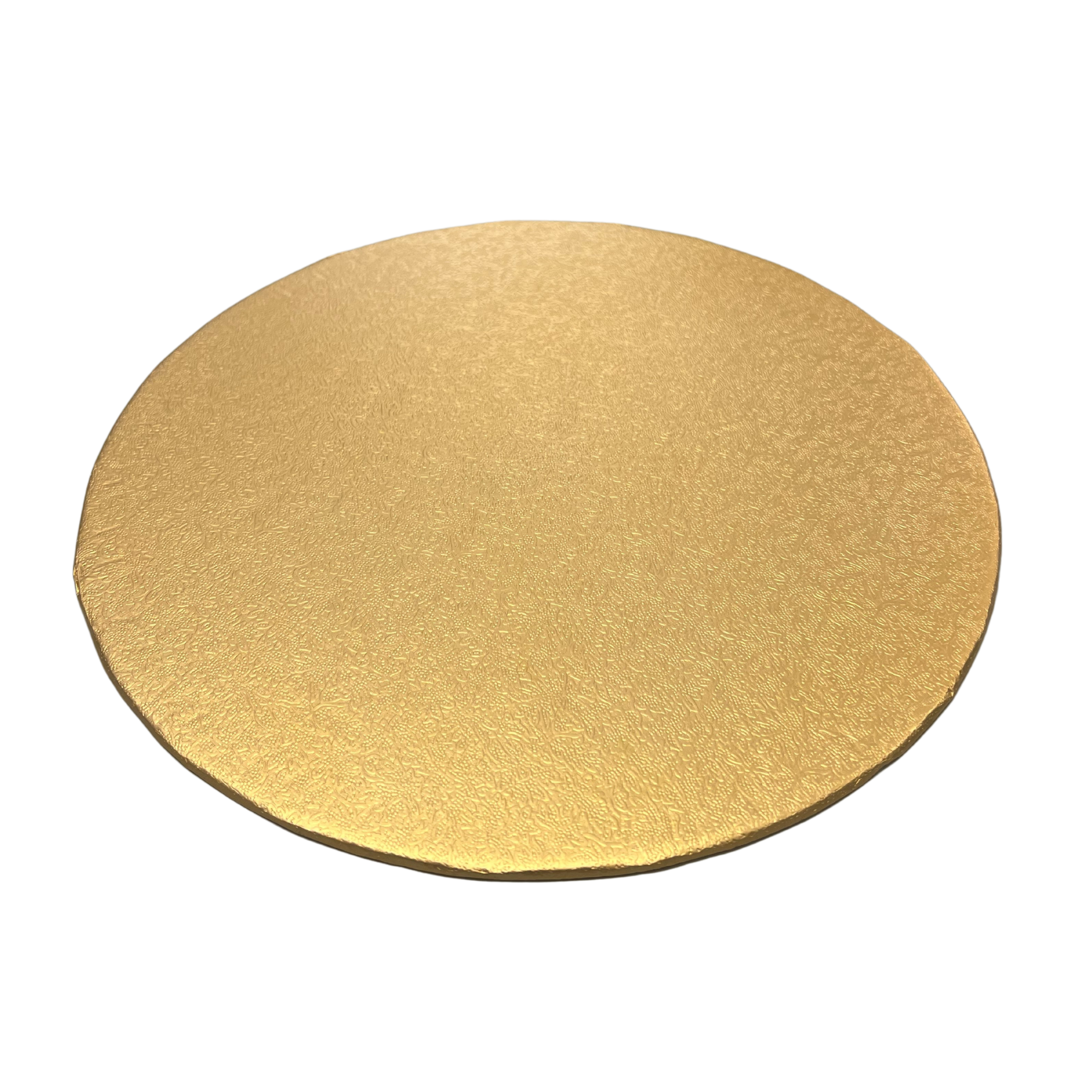 Double Thick Round Turn Edge Cake Card / Board Pale Gold Fern (3mm Thick) - 10"
