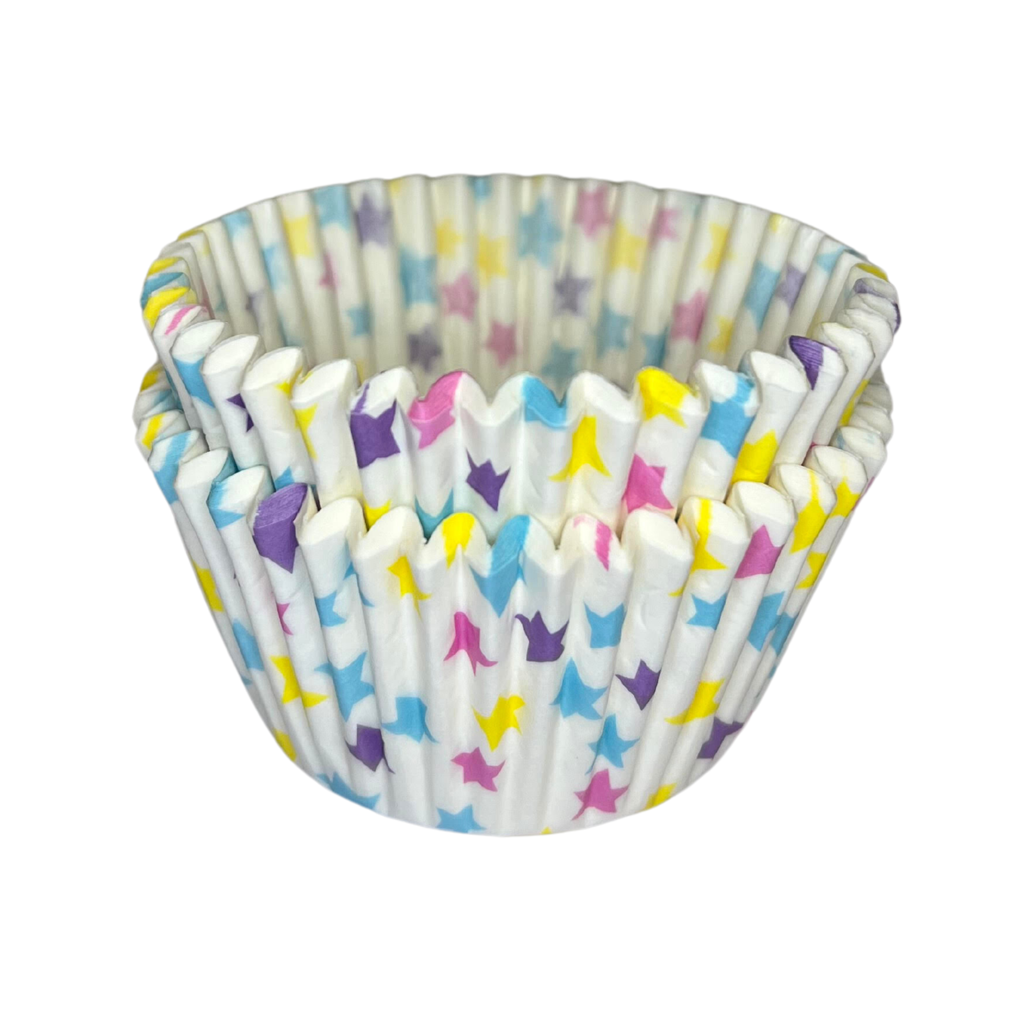 Paper Cupcake Baking Cases - pack of Approx. 40 - Confetti Prints - Assorted Colours
