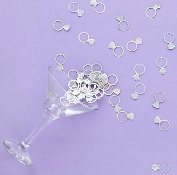 Diamond Ring Shaped Table Confetti - 14 grams