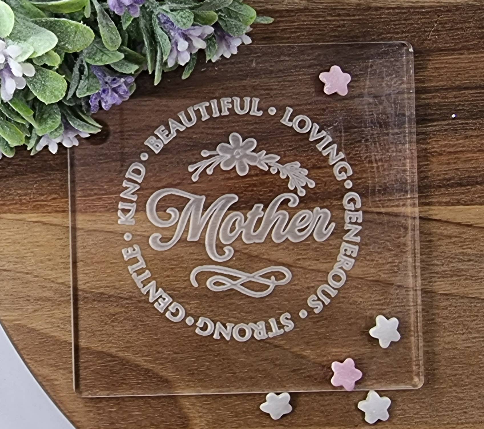 Make & Fun Mother Mother's Day Fondant Embosser, Cookie Debosser