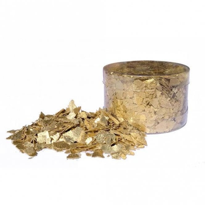 Crystal Candy Edible Cake Flakes - Emperors Gold