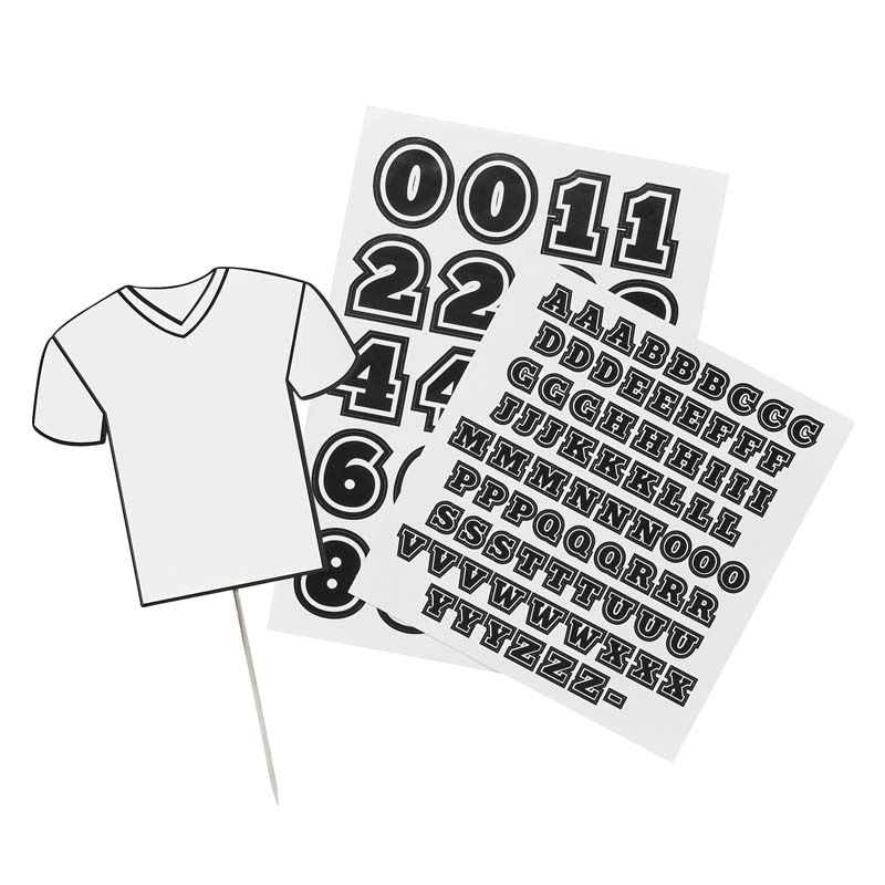 Football Shirt cake Topper Kit - Personalise with Name and Age - Stickers Included