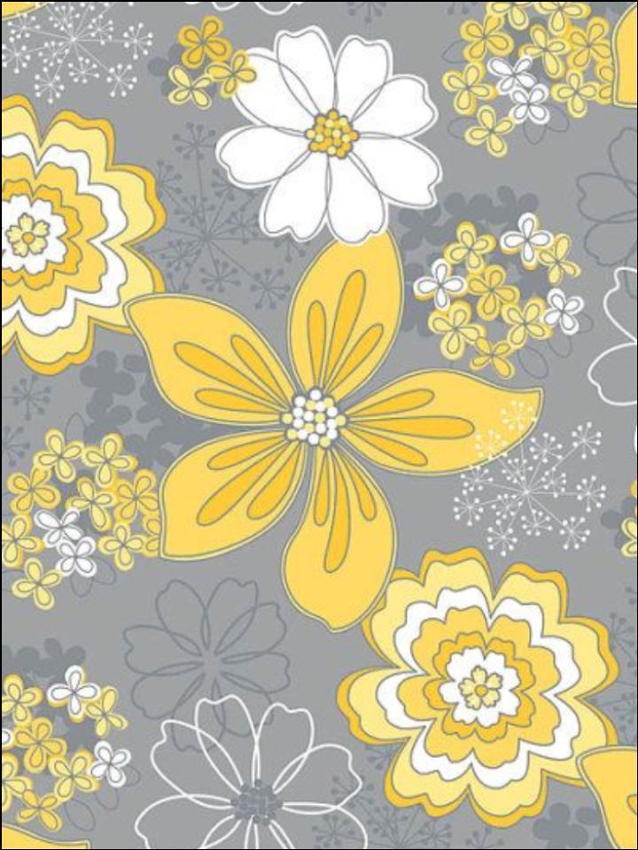 Grey & lemon floral pattern decor edible Printed Cake Decor Topper Icing Sheet  Toppers Decoration