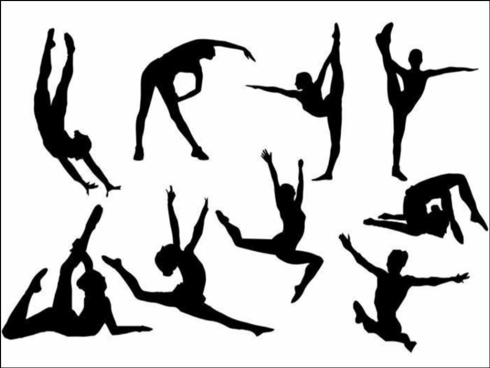 Gymnastic gym dancce Silhouette Background edible Printed Cake Decor Topper Icing Sheet  Toppers Decoration