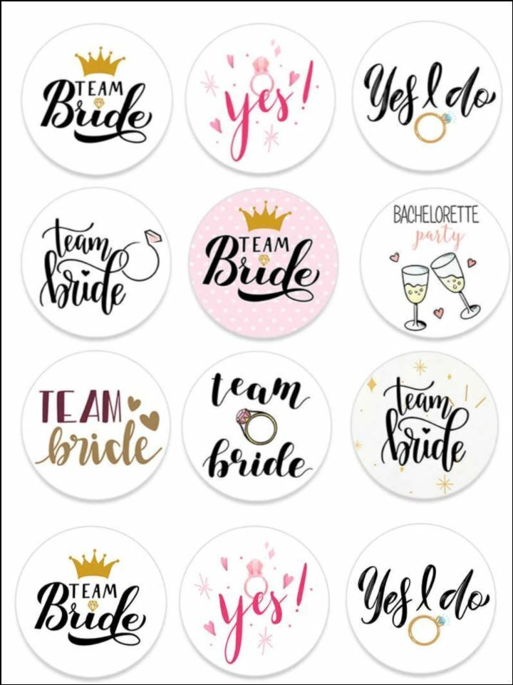 Hen night Hen bride party edible printed Cupcake Toppers Icing Sheet of 12 Toppers
