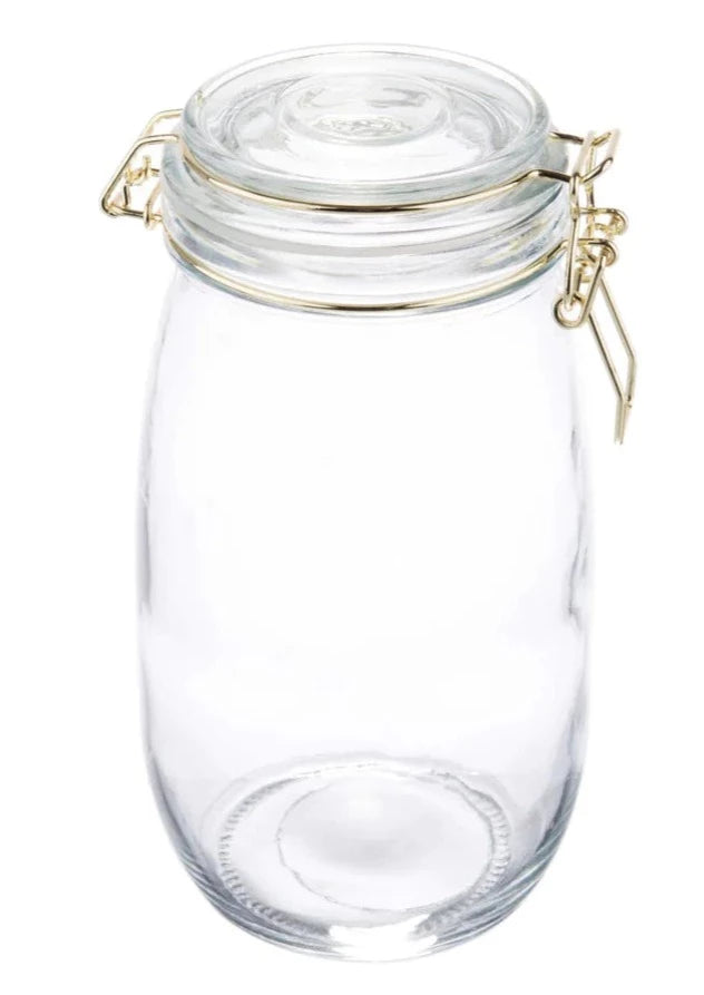 The Kitchen Pantry 1.5 litre Glass Preserving Jar with Clip Top Lid