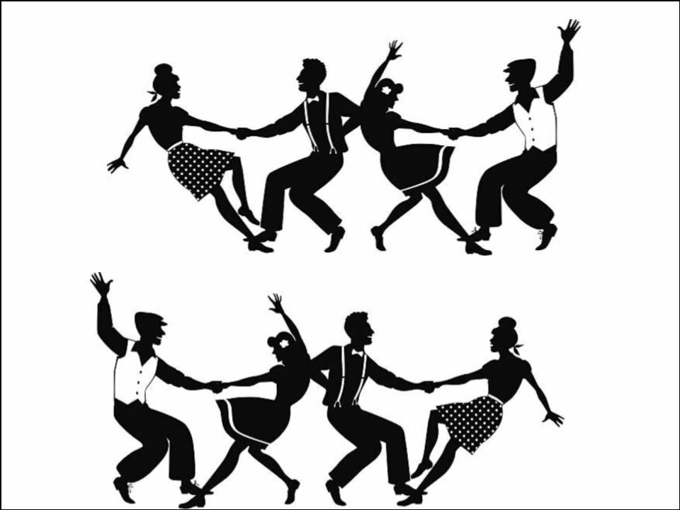 Lindy hop Jazz dancing silhouette decor edible Printed Cake Decor Topper Icing Sheet Toppers Decoration